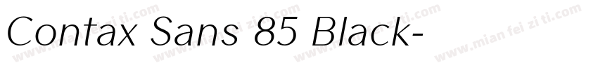 Contax Sans 85 Black字体转换
